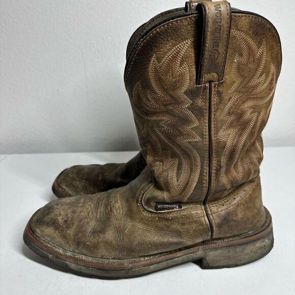 Wolverine Mens Leather Rancher Steel Toe Work Boot Size 10,5M See Notes - Picture 7 of 16